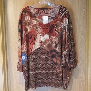 Jessica Max animal print blouse